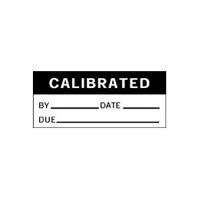 CAL & INV LABELS CALIBRATED BY.. PK14